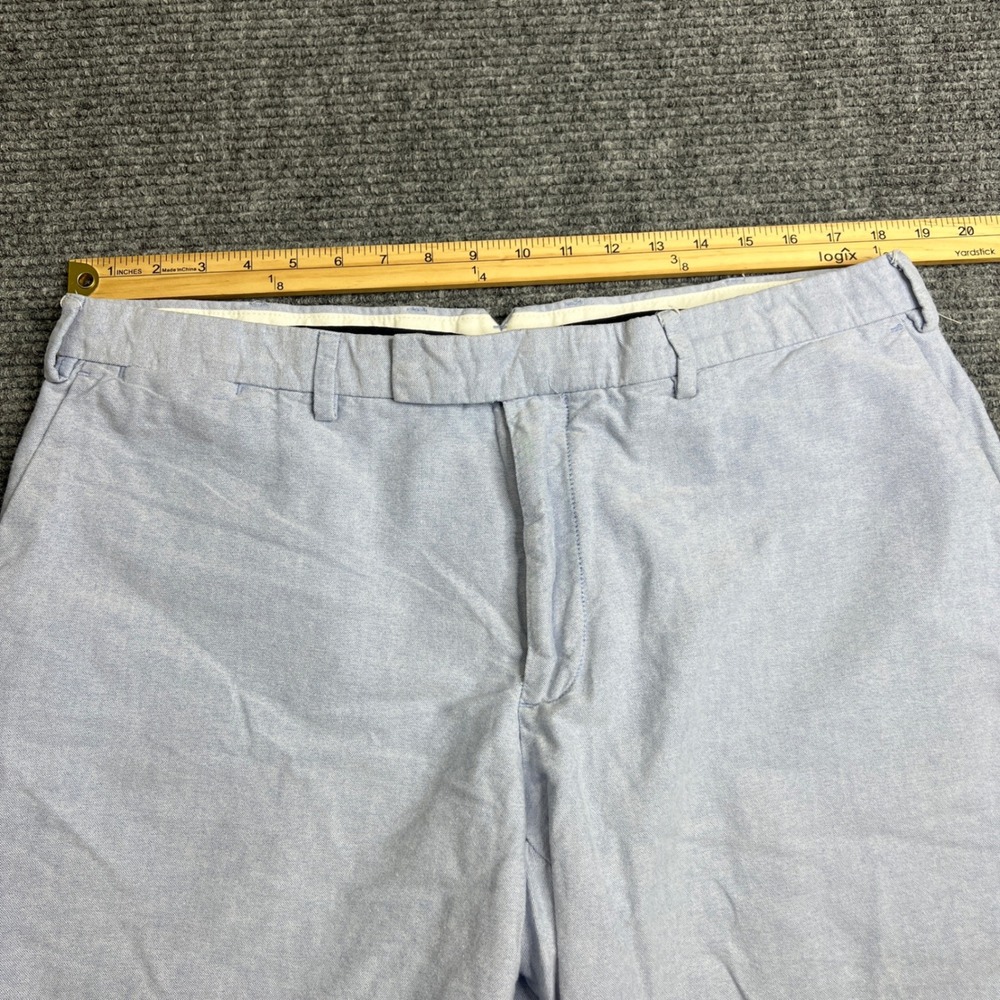 Polo Ralph Lauren Mens 38 Blue Oxford Cotton 867 Trade Mark 15 Shorts Flat Front - Picture 7 of 8